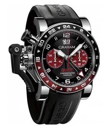 Replica Graham Watch 2OVGS.B20A Chronofighter Oversize GMT Bordeaux Steel